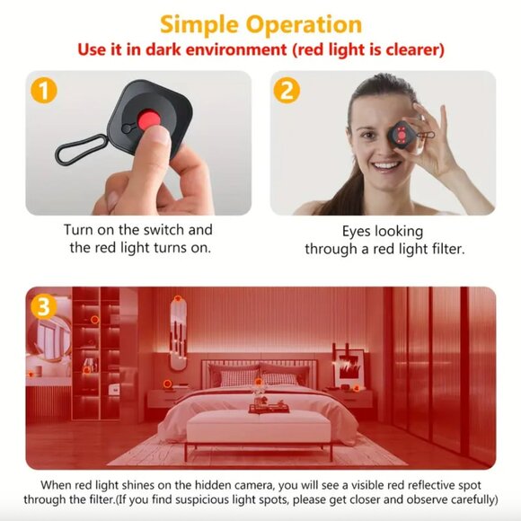 Mini Hidden Camera Detector - Easy to Carry Hidden Camera Detector - Picture 8 of 9